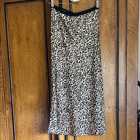 French Connection Leopard Print Midi Skirt - Picture 1 of 3